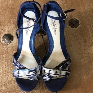 Lela Rose for Payless navy wedges sandals 8.5